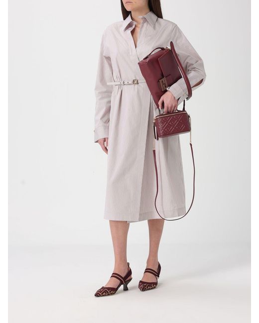 Fendi Multicolor Striped Cotton Shirtdress