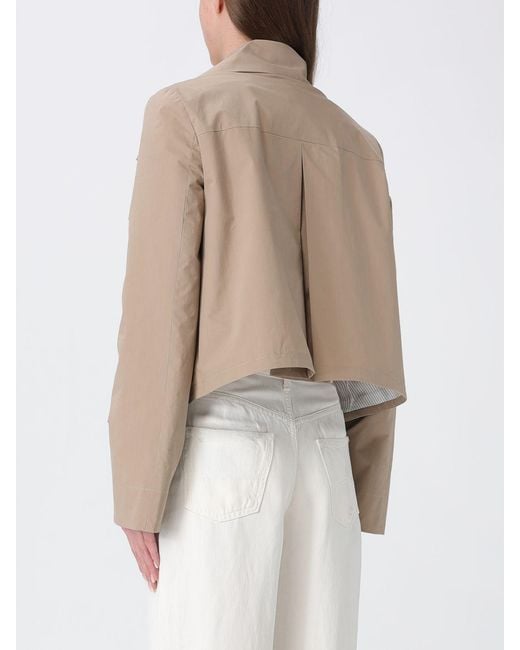 Emporio Armani Natural Double Breasted Cotton Trench Coat