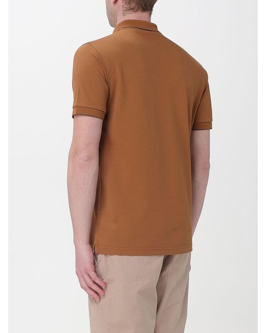 Sun 68 Brown Cotton Polo Shirt for men