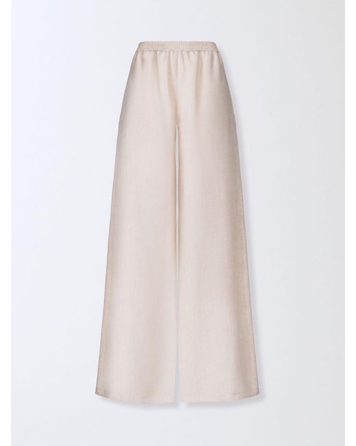 Fabiana Filippi Natural Linen Palazzo Trousers