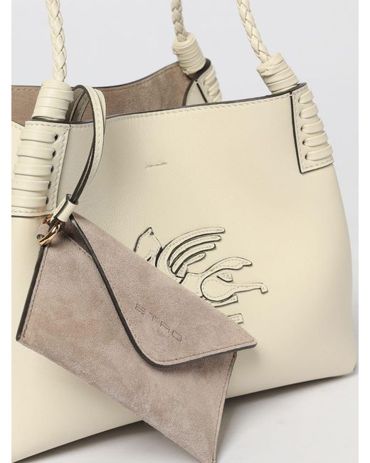 Etro Natural Libra Small Leather Shopping Bag