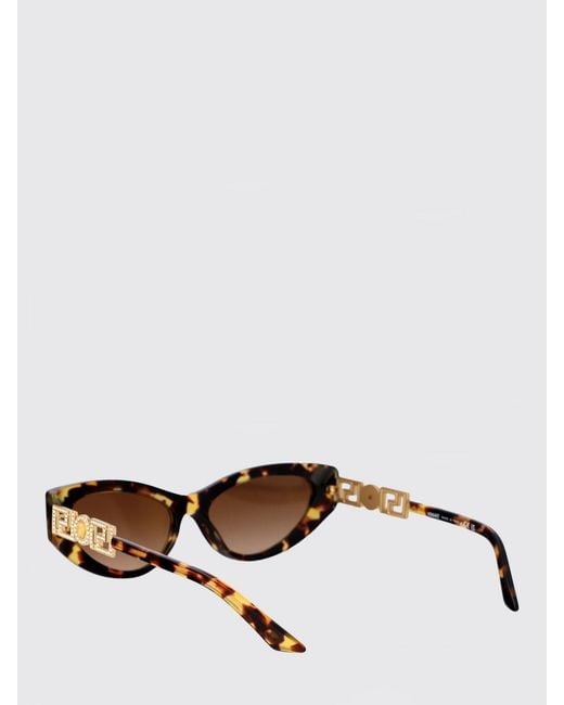 Versace Brown Elegant Eyewear With Distinctive Temples For Stylish Sun Protection