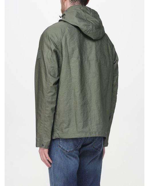 DUNO Green Orione Hooded Windbreaker for men