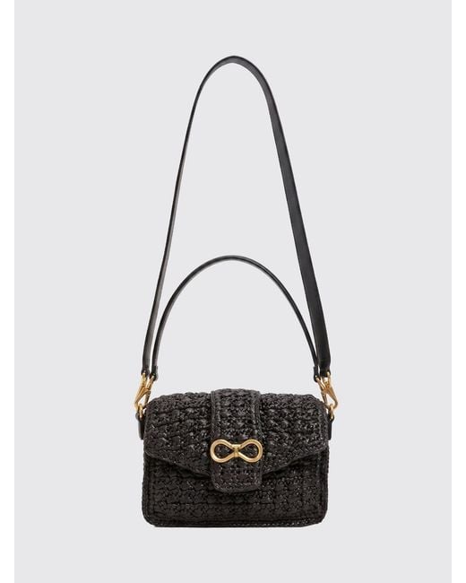 Twinset White Crochet Raffia Bag