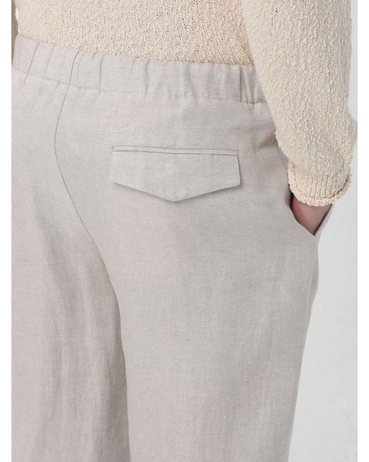 Lardini Gray Cotton Wide-Leg Trousers for men
