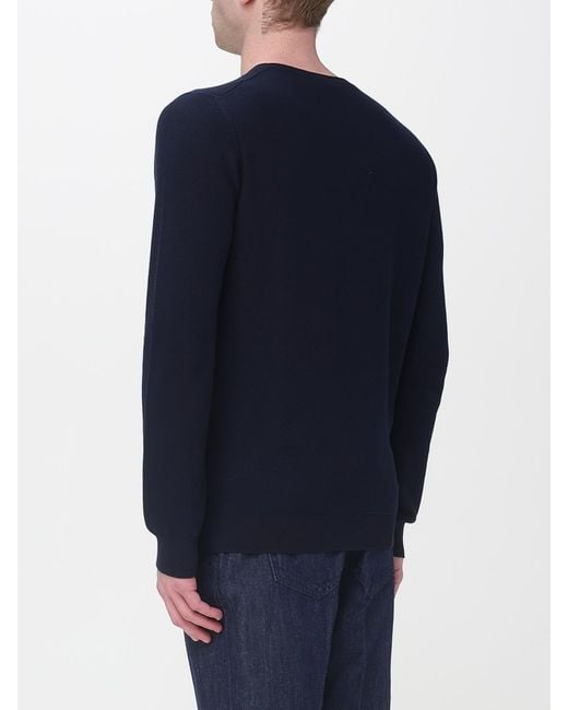 Fay Blue Basic Cotton Pullover for men