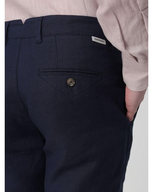 Colmar Blue Linen Chino Pants for men