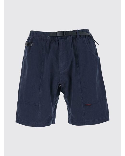 Gramicci Blue Cotton Drawstring Shorts for men