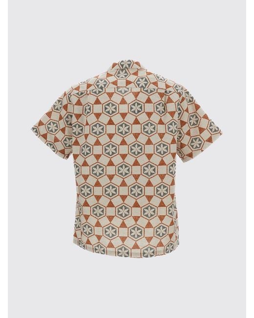 Portuguese Flannel Brown Cotton And Linen Shirt for men
