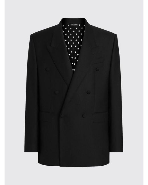 Dolce & Gabbana Black Dolce &Amp Gabbana Double-Breasted Virgin Wool Blazer for men