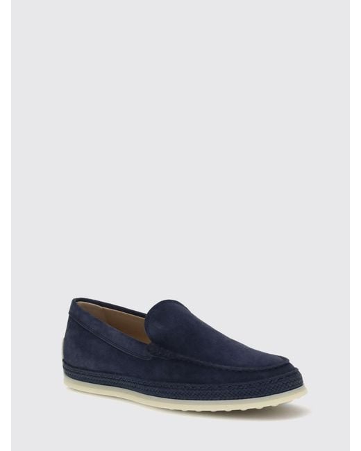 Tod's Blue Suede Loafers for men