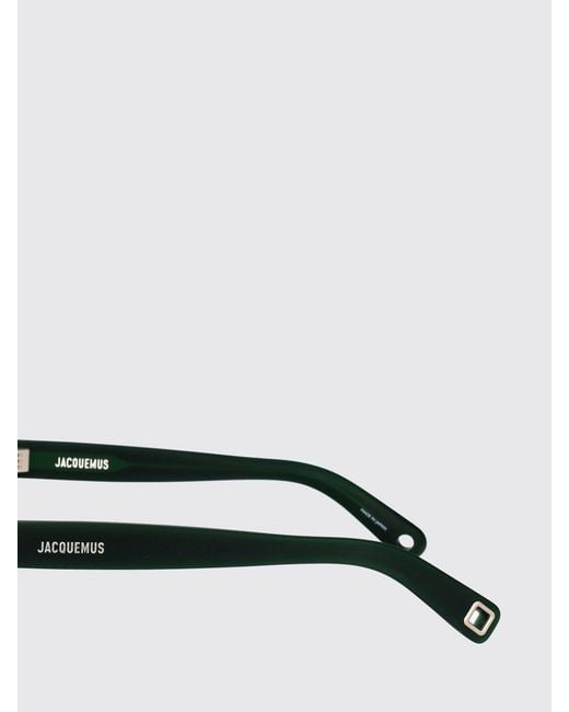 Jacquemus Green Marino Rectangular Cat-Eye Acetate Sunglasses for men