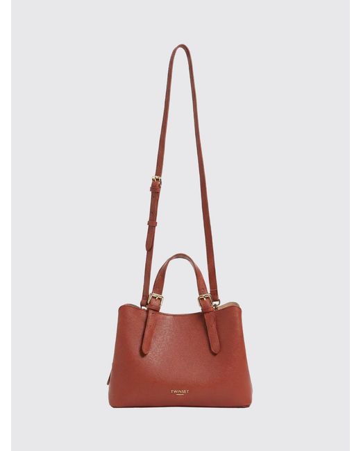 Twinset Red Grained Synthetic Leather Bag