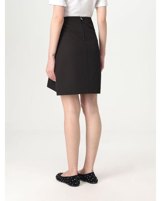 Moschino Black Asymmetrical Mini Skirt Clothespin Detail