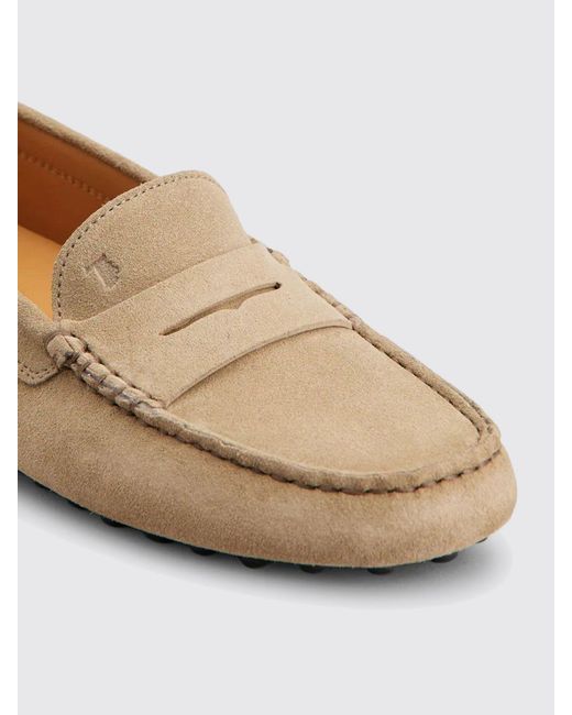 Tod's Natural Gommino Driver Suede Loafers