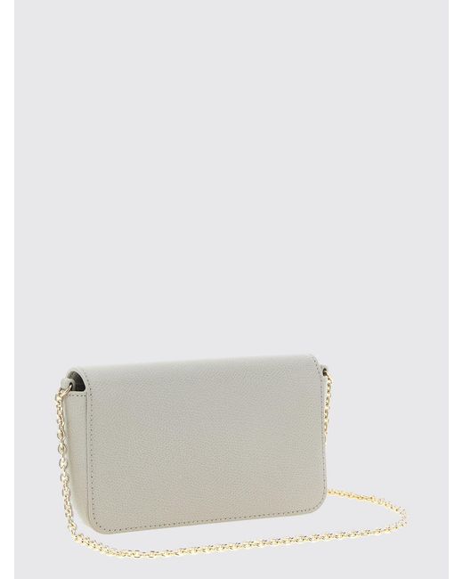 Furla Gray 1927 Mini Grained Leather Bag With Twist-Lock Closure