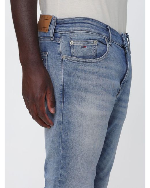 Tommy Hilfiger Blue Mid-Rise Skinny Fit Cotton Denim Jeans for men