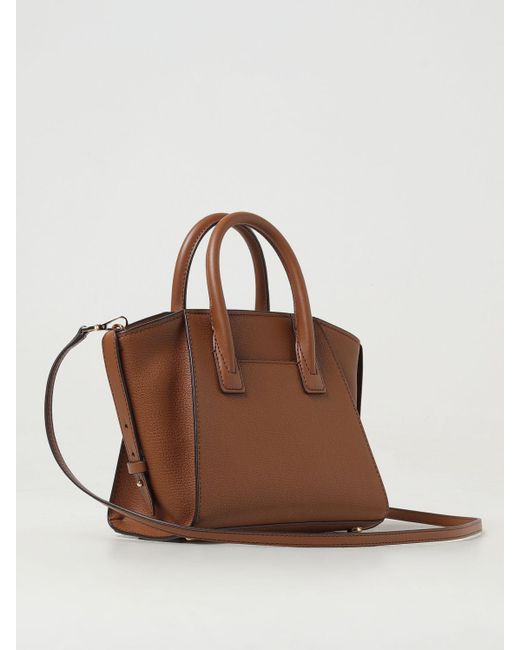 Michael Kors Brown Avril Grained Leather Bag