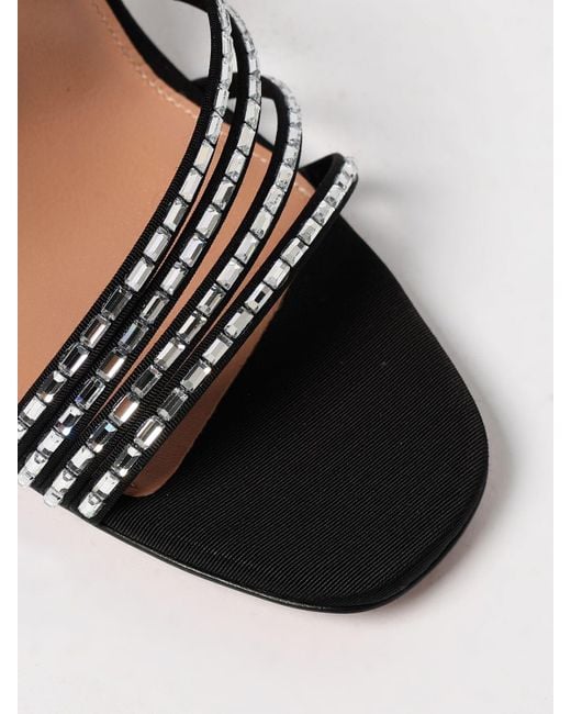 Aquazzura Black Heeled Sandals
