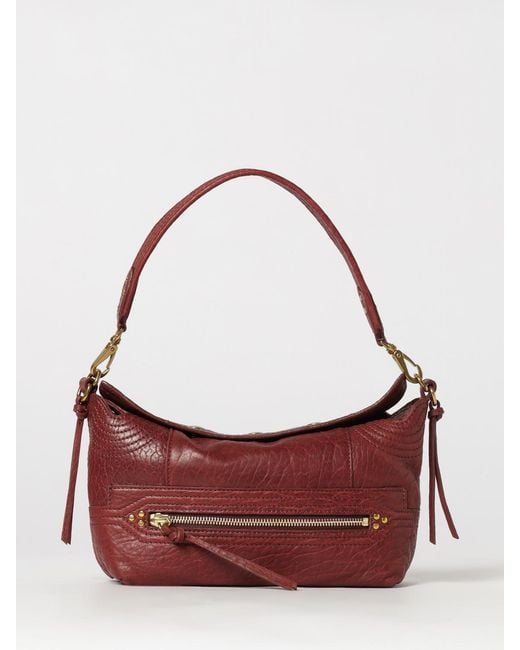 Jérôme Dreyfuss Red Lucky Mini Lambskin Shoulder Bag With Removable Handle