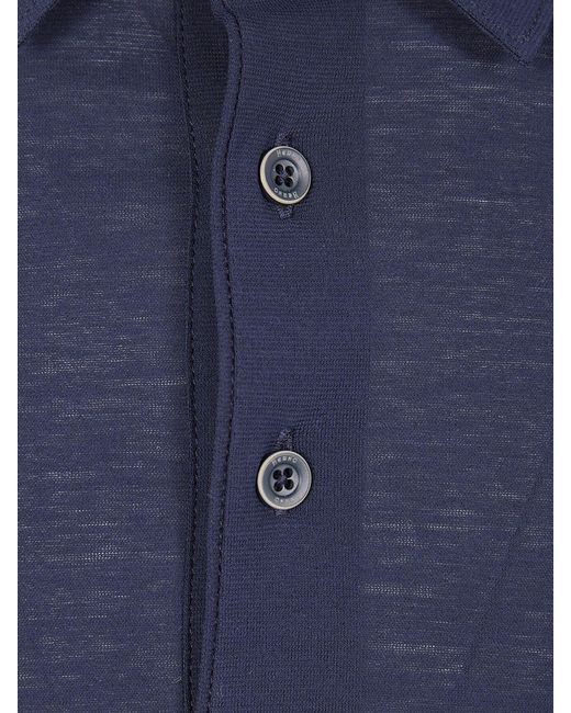 Herno Blue Polo Shirt for men