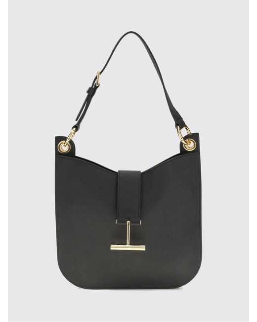 Tom Ford Black Tara Grained Leather Bag