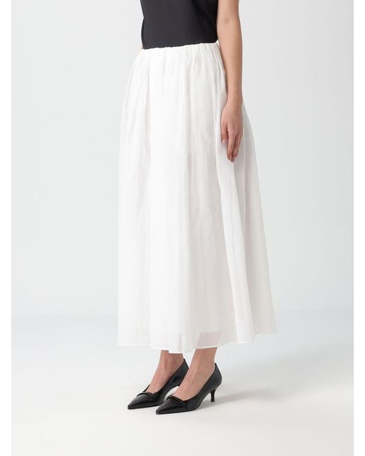 Brunello Cucinelli White Flared Skirt