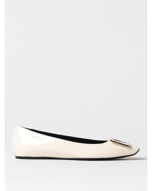 Roger Vivier White Ballet Flats