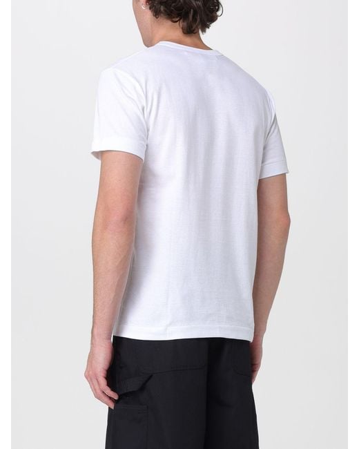 COMME DES GARÇONS PLAY White Comme Des GarÇ Ons Play Printed Cotton T-Shirt for men
