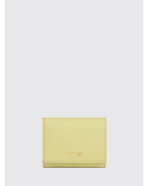 Céline Yellow Leather Wallet