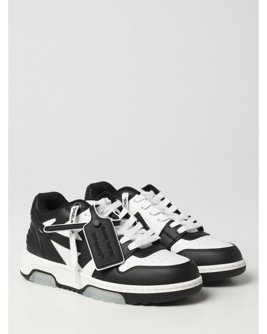 Off-White c/o Virgil Abloh Black Out Of Office Leather Sneakers
