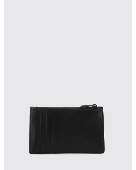 McQueen White Graffiti Leather Card Holder for men