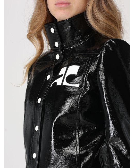Courreges Black Courr&Egrave	Ges Patent Leather Jacket