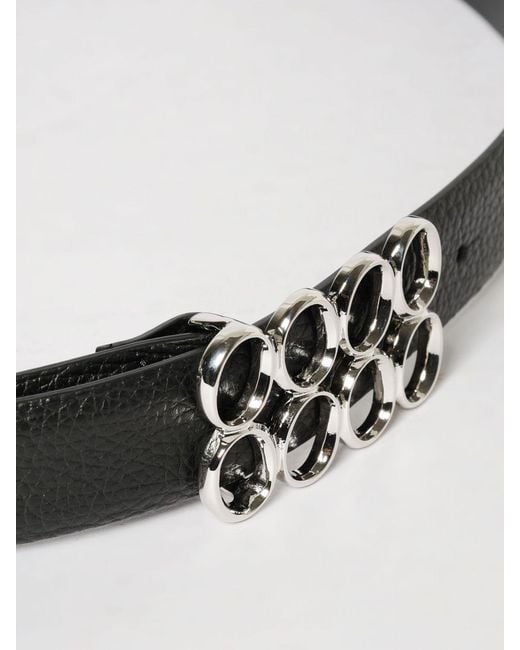 Orciani White Grained Leather Belt