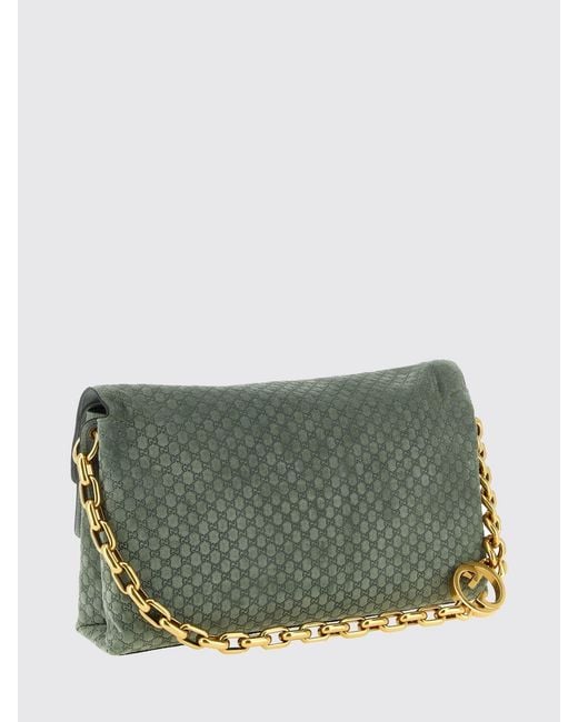Gucci Green Large Chain Shoulder Bag