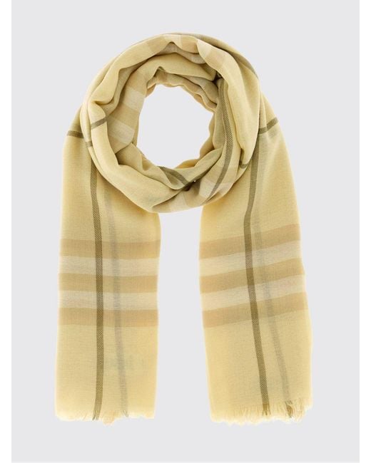 Sciarpa Di Lana Check di Burberry in Yellow da Uomo