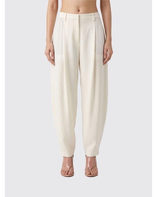 Brunello Cucinelli Natural Silk Baggy Trousers