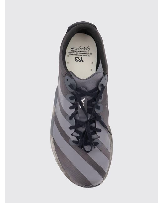 Y-3 Gray Adios 9 Technical Fabric Sneakers With Extralight Sole for men