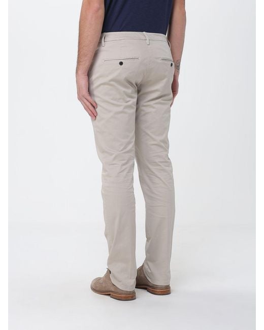 Dondup Gray Twill Chino Trousers for men