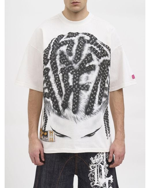 PDF Gray Printed Cotton T-Shirt for men