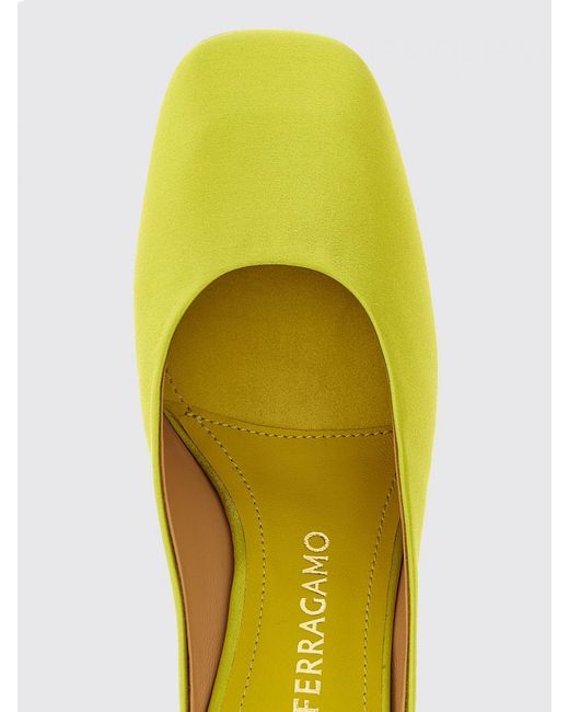 Ferragamo Yellow High Heel Shoes