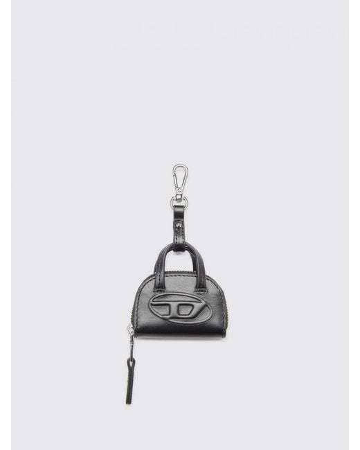 DIESEL White 1Dr Dome Leather Charm
