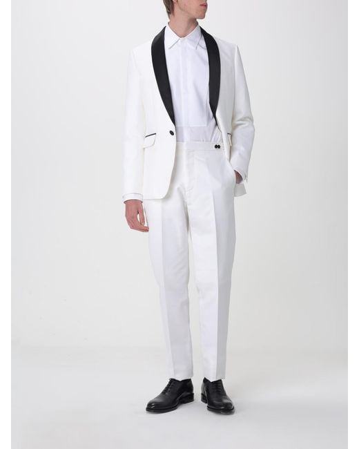 DSquared² White Cotton And Silk Tuxedo for men