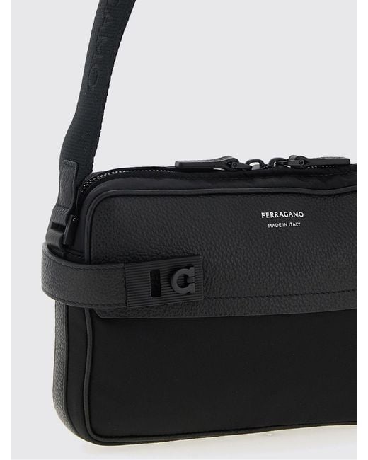 Ferragamo White Hug Buckle Shoulder Bag for men