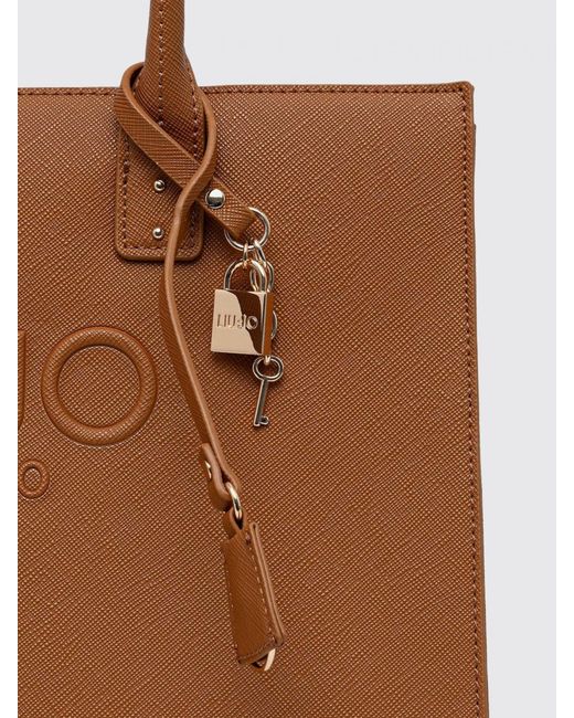 Liu Jo Brown Saffiano Faux Leather Bag