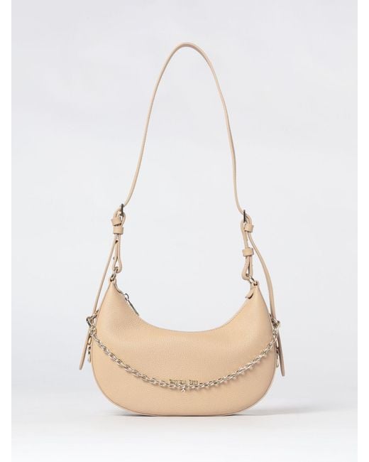 Patrizia Pepe White Grained Leather Bag