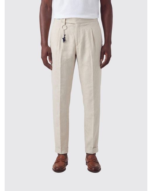 Paul & Shark Natural Paul &Amp Shark Linen And Cotton Chino Trousers for men