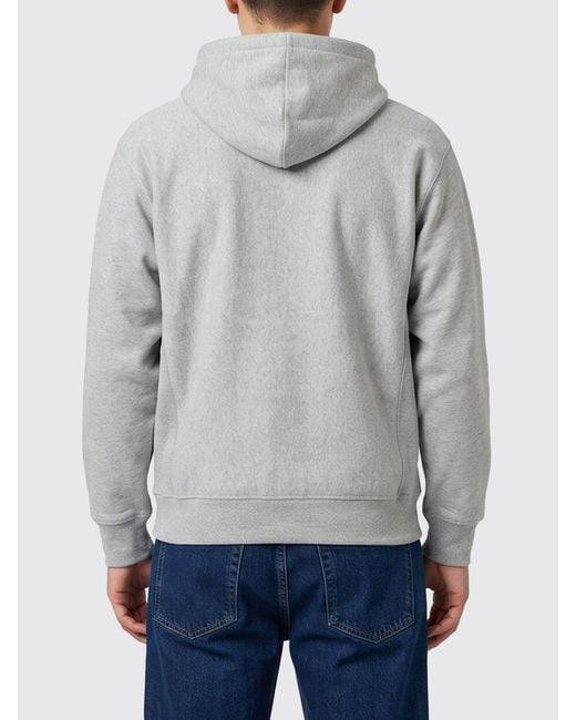 Carhartt Gray Cotton Blend Hoodie for men