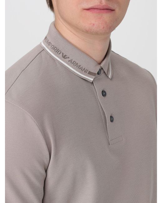 Emporio Armani Gray Polo Shirt for men