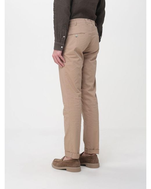 Mason's Natural Cotton Stretch Chino Trousers for men